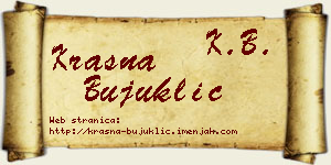 Krasna Bujuklić vizit kartica